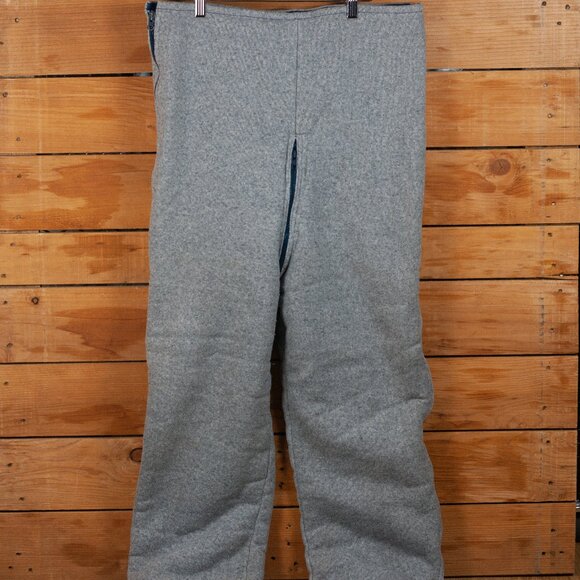 Vintage 80s REI Deep Pile Fleece Pants in Heather Grey - LG - Picture 1 of 9